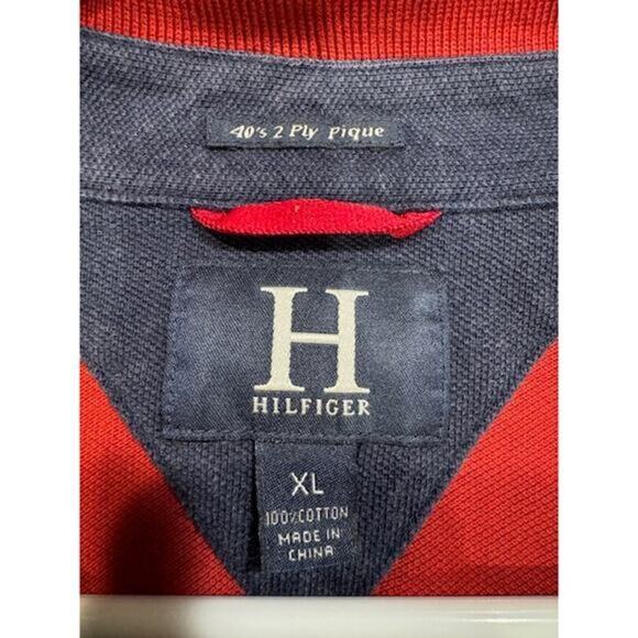 90s Ruby Style Tommy Hilfiger Color Block Mens XL Long Sleeve Shirt - Picture 3 of 4